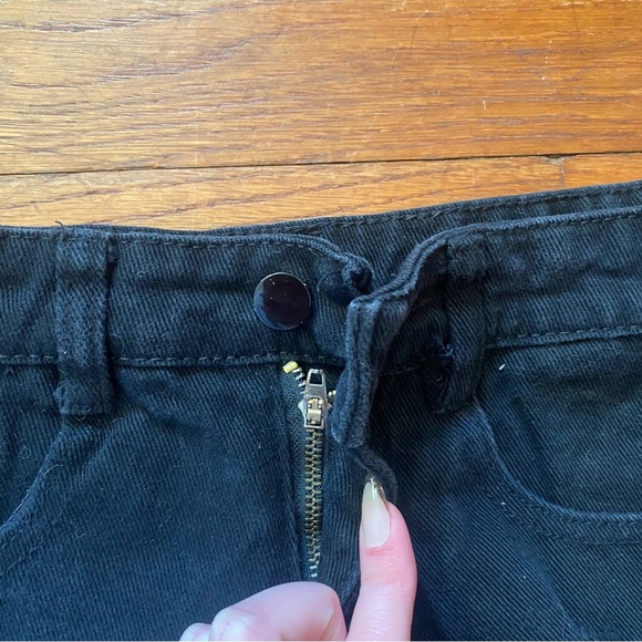 Black Distressed Denim Shorts - Picture 5 of 11